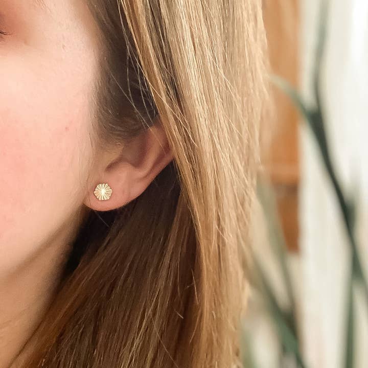 Michelle Starbuck Designs - Wholesale Stud/Post Earrings - Tiny Starburst Hexagon Studs
