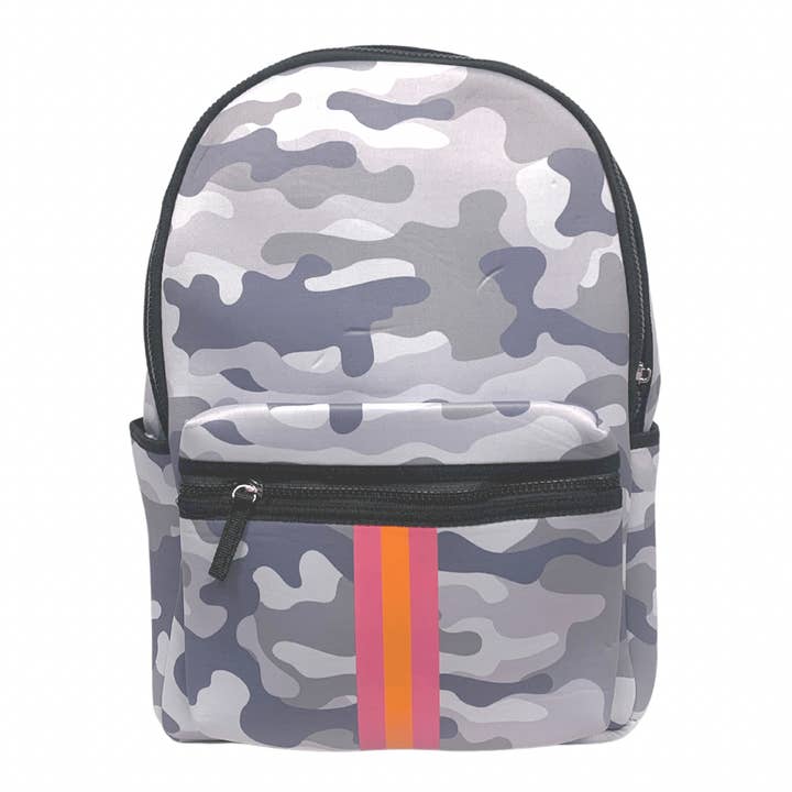 NP-5502BP Neoprene Backpack Grey Camo for wholesale by Girlie Girl Originals