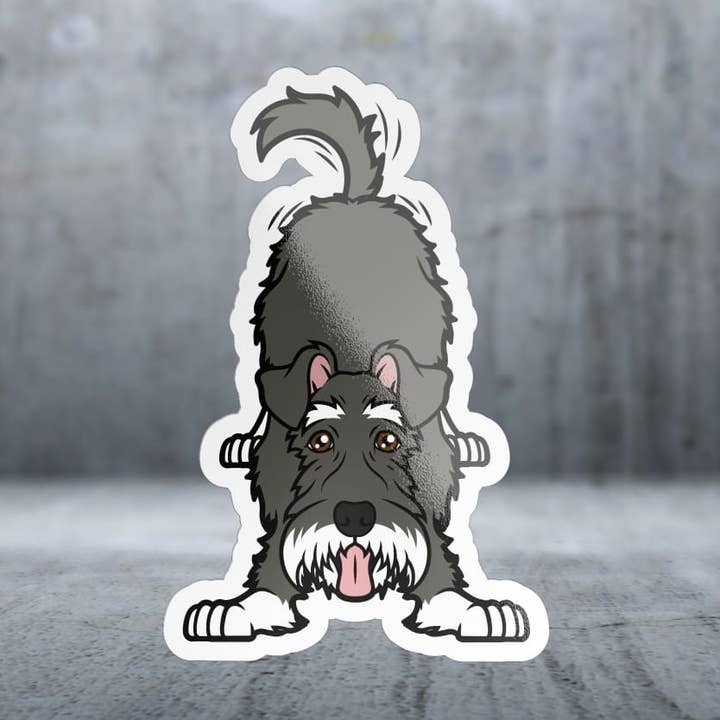 Playful Schnauzer - Sticker for wholesale by Two Feet Treats