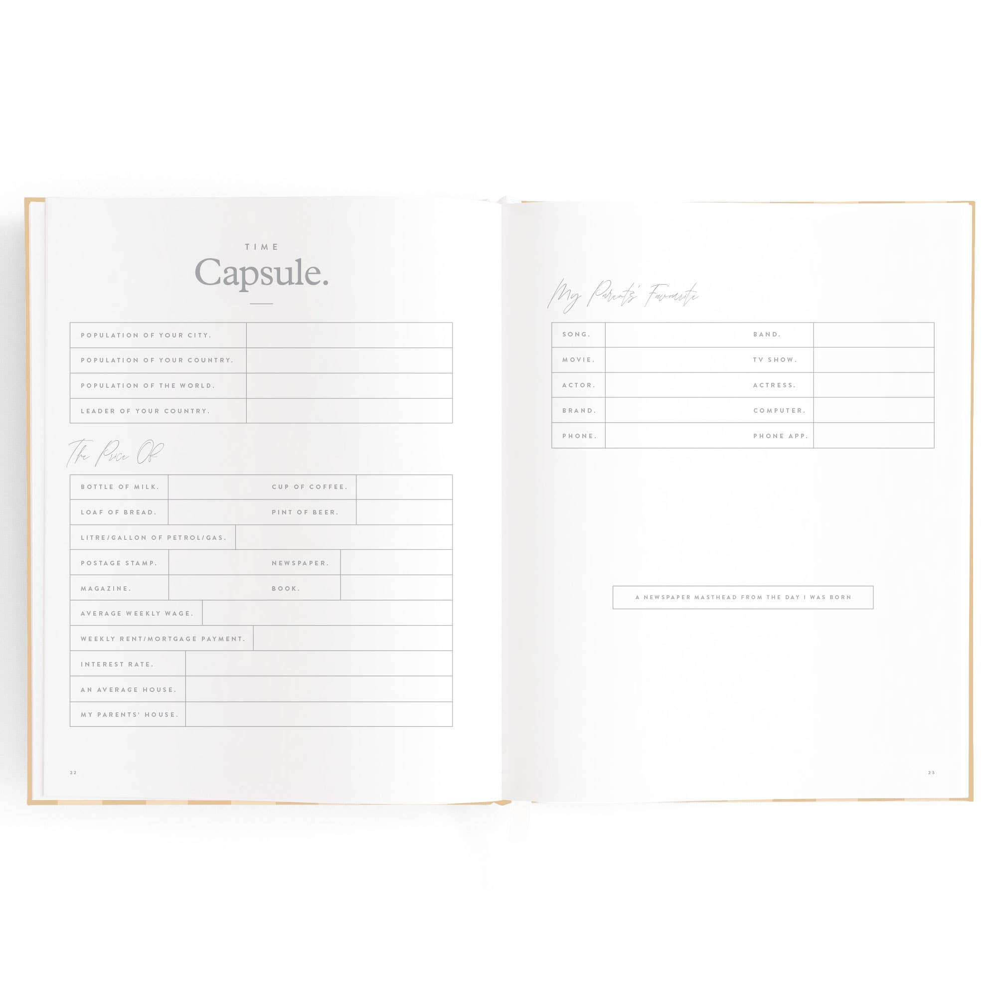 Fox & Fallow - Wholesale Memory book – Child & baby - Baby Book Coffee Stripe23