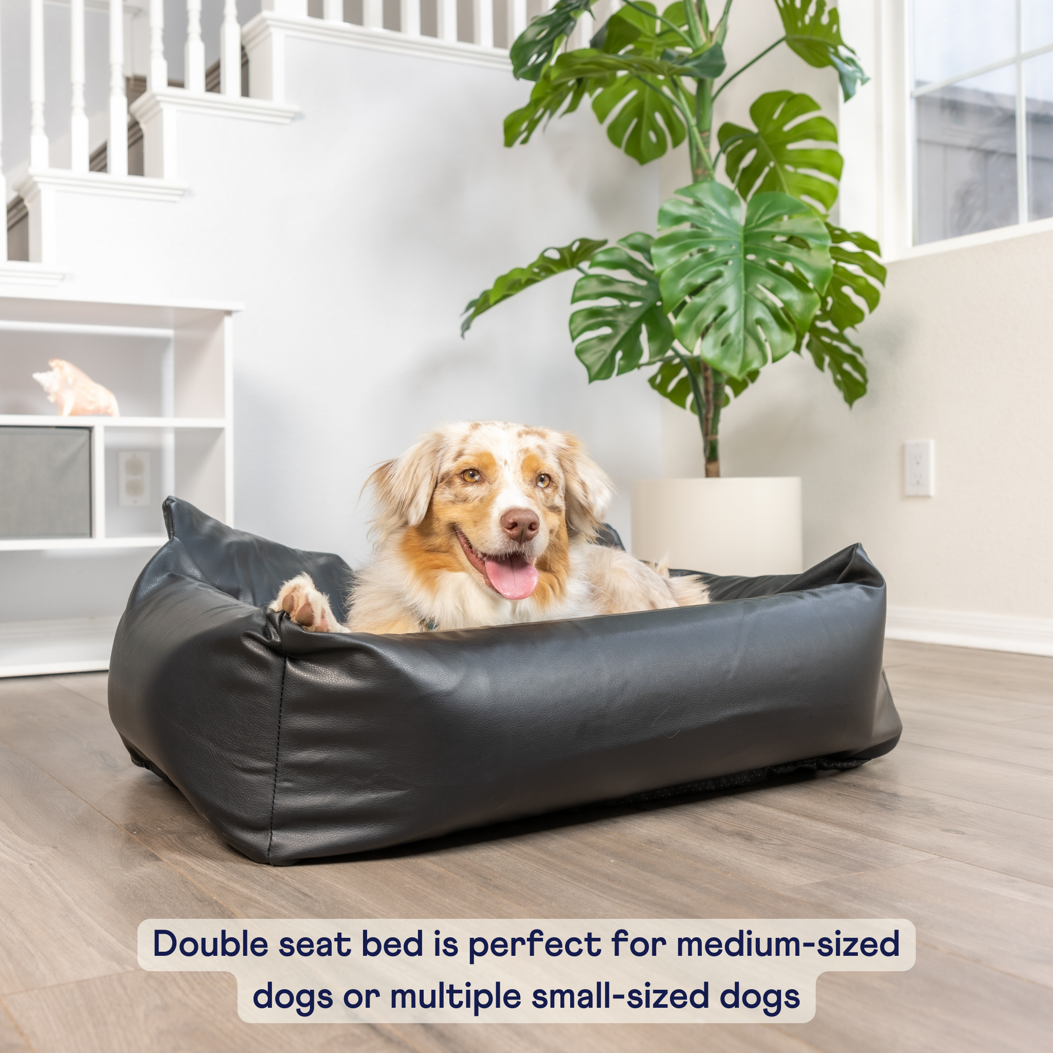 Paw Brands - Wholesale Pet Bed - Dog - PupProtector™ Faux Leather Memory Foam Dog Car Bed -  Black8