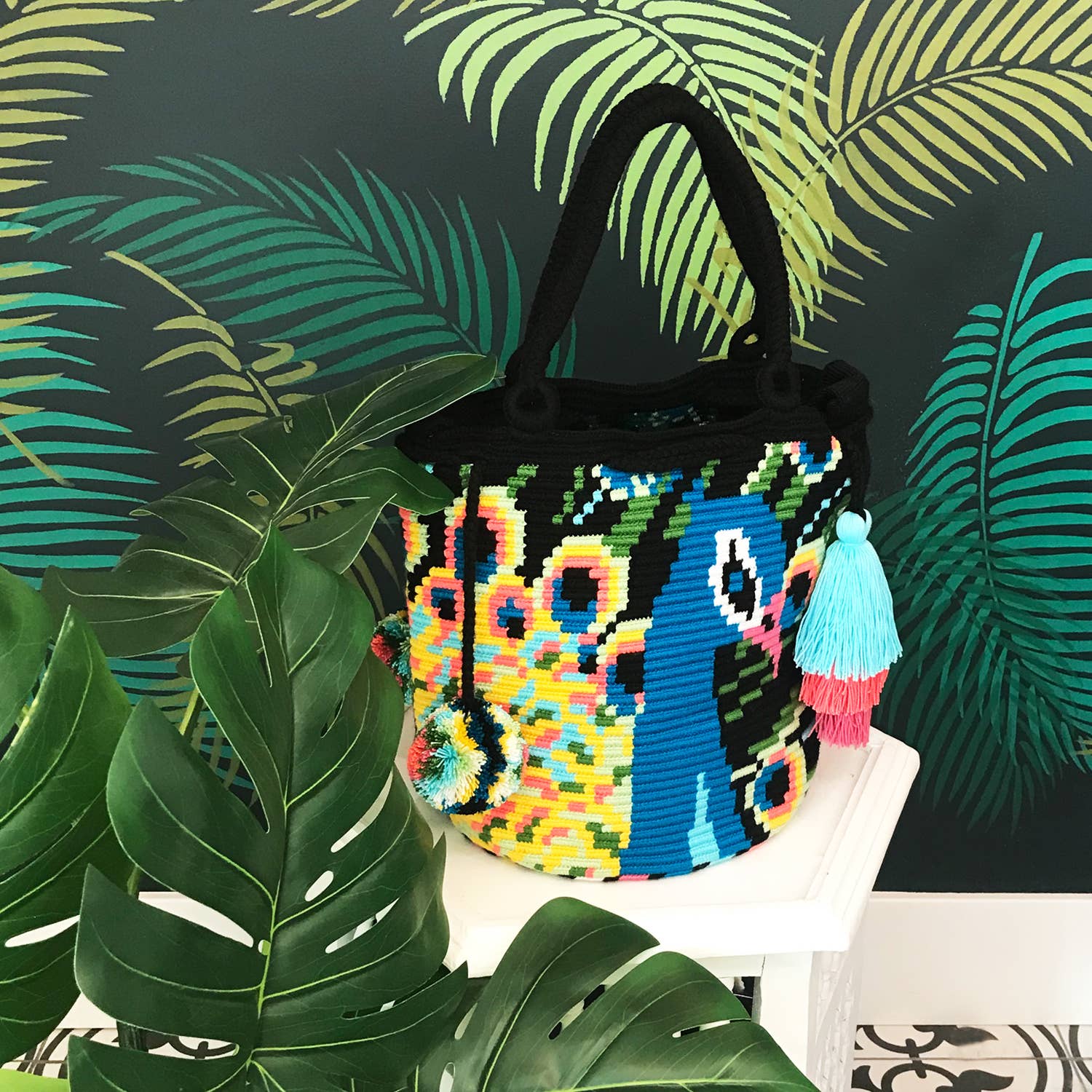 Caravan and Company - Wholesale Crossbody Bag - Women's - Birds of Paradise Mochila Wayuu Bag3