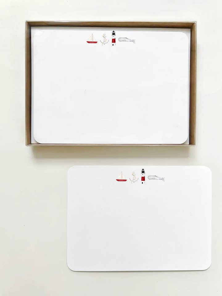 Nautische flache Notizkarten für den Großhandel von k.Patricia Designs