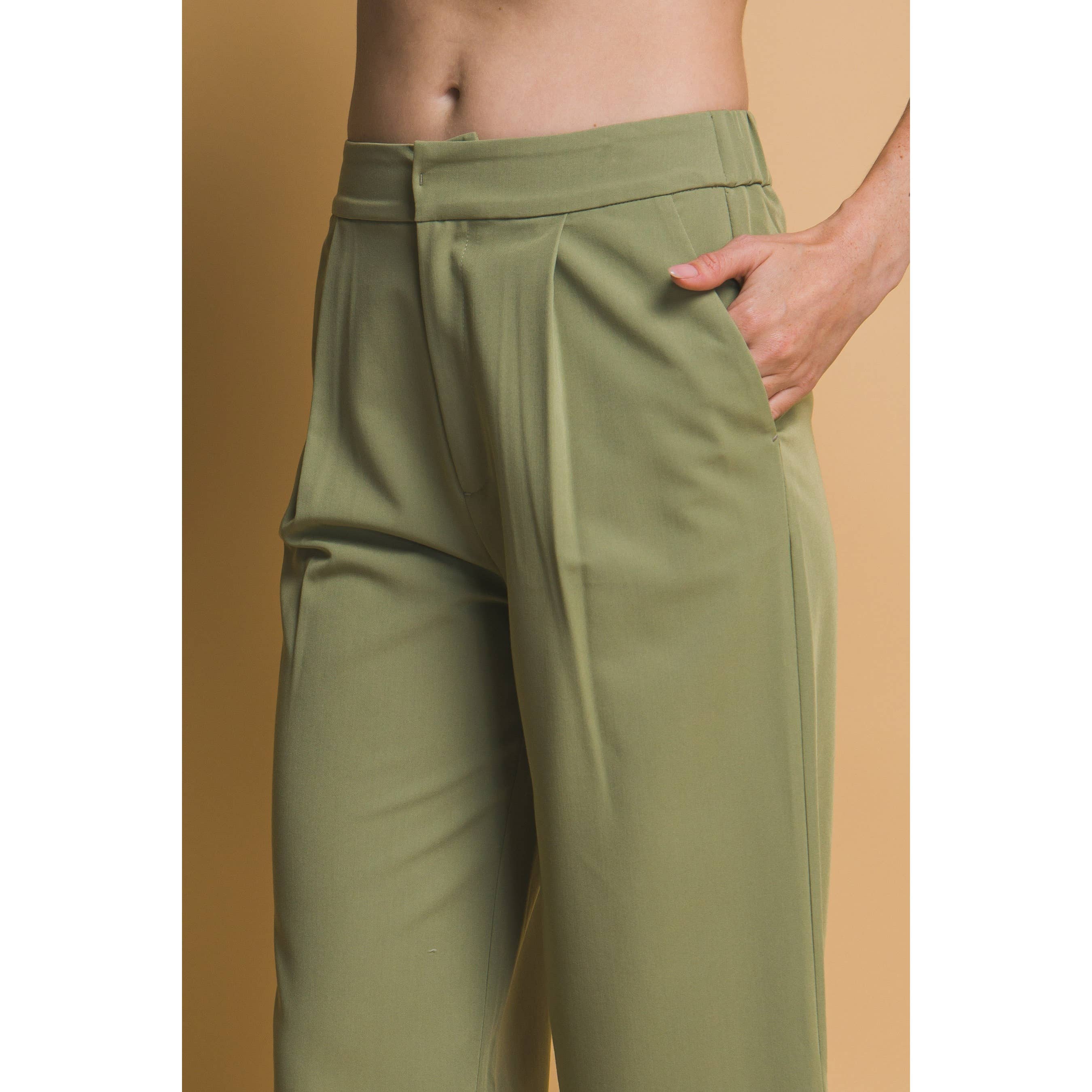 Apolline – wholesale Byxor - Dam – Breda byxor med veck och resårmidja14