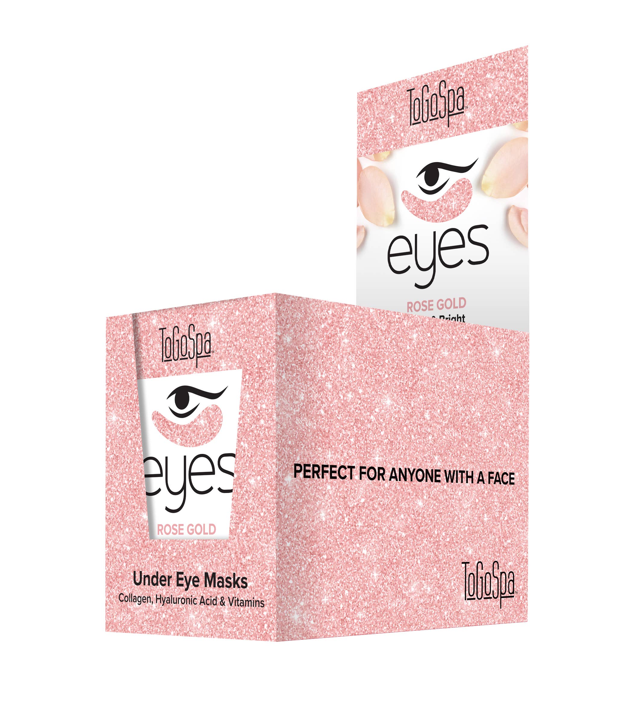 ToGoSpa - Vente Masques de traitement yeux - YEUX : or rose, plus fermes et plus brillants, lot de 32