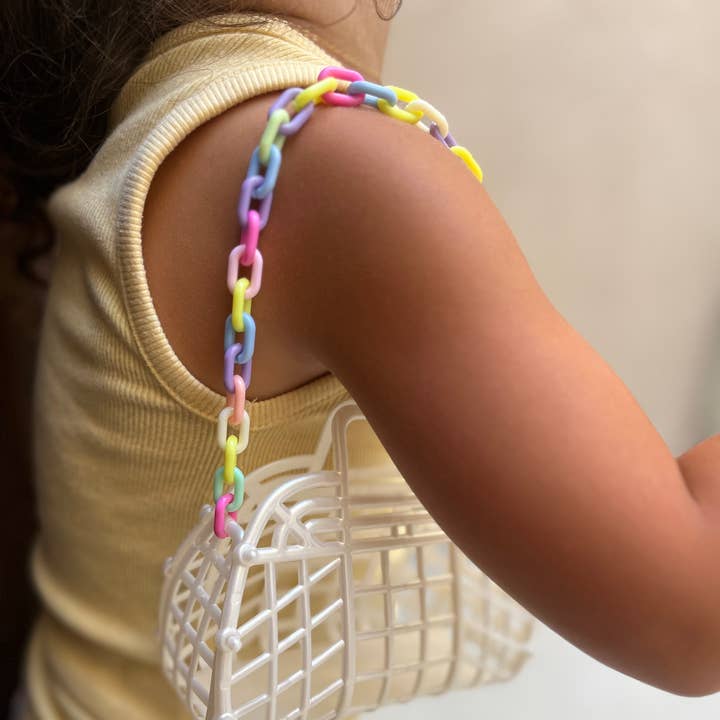Retro Jelly Bag Rainbow Straps, Mini & Medium for wholesale by JustforZo boutique, Inc.