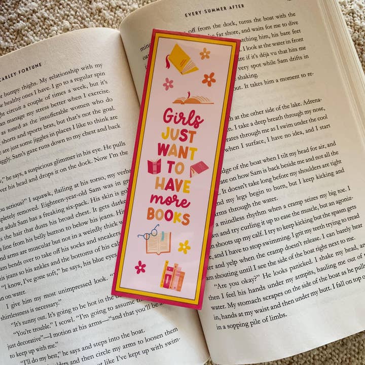 Pegatina de marcador de vinilo 2x6" Regalo estético para amantes de los libros para venta al por mayor de Tiny Acres Co