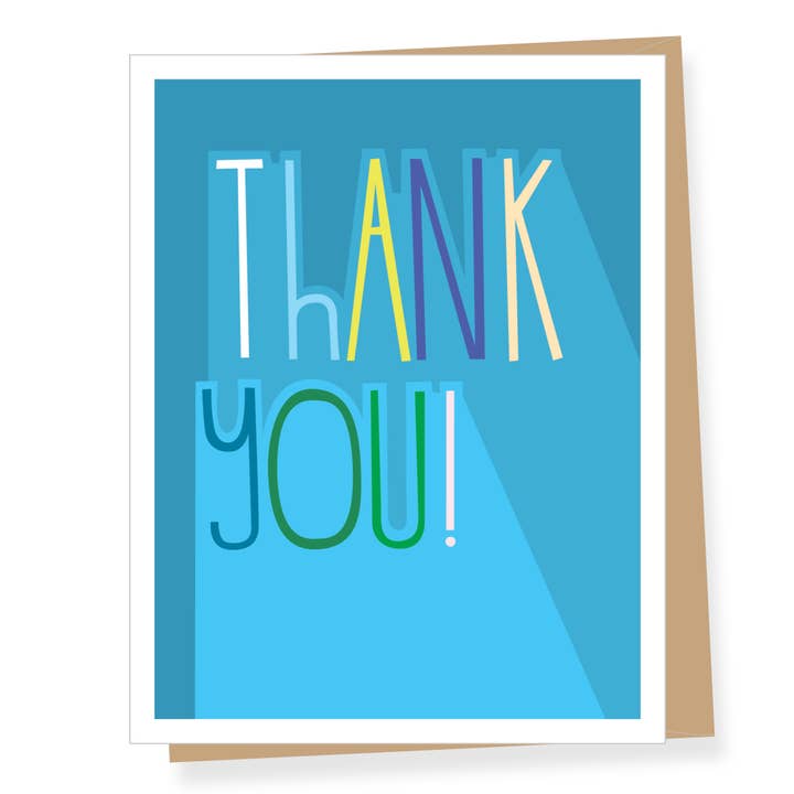 Tipo colorato, Biglietto di ringraziamento (singolo o in confezione) per la vendita all'ingrosso da parte di Apartment 2 Cards