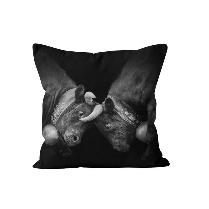 Velvet cow cushion for wholesale by Coast and Valley