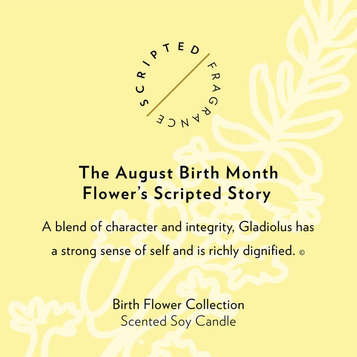 Scripted Fragrance - Vendita all'ingrosso Candela in vasetto - Candela August Birth Flower Soy6