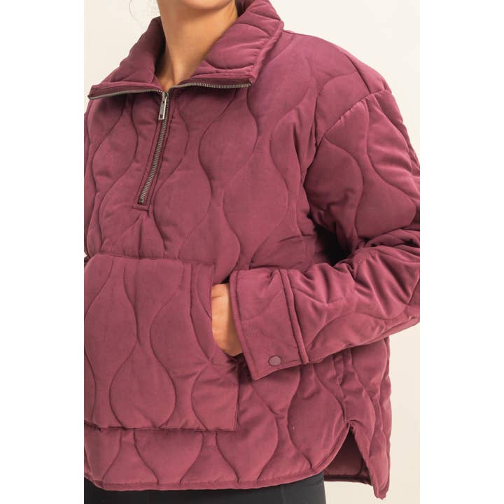 HYFVE - Vendita all'ingrosso Giacca - Donna - Pullover trapuntato a collo alto con mezza zip11