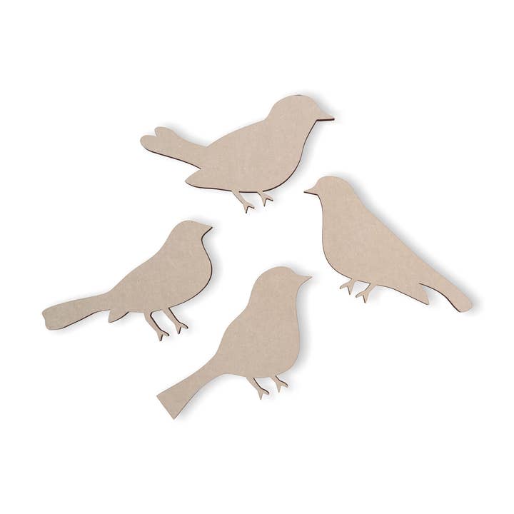 Wooden Birds Cutout (4 Pack) - Cutout, Home Decor and other Purchase Wholesale mdf cutouts. Free Returns & Net 60 Terms on Faire trending on Faire.