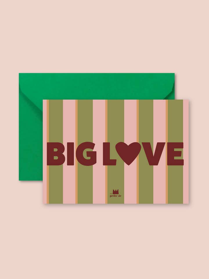 "Love" Card - Big Love (with envelope) for wholesale by Ma Petite Vie