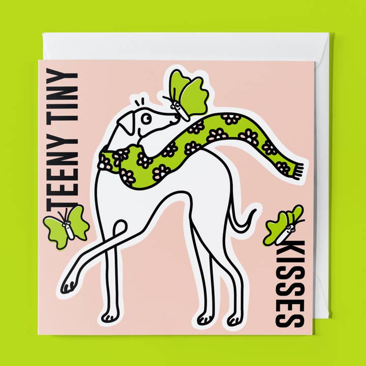 Carte de voeux animaux : Petits bisous pour la vente par THE BEASTY FARM