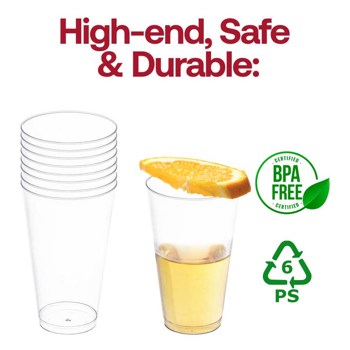 Smarty had a Party - Wholesale Disposable cup - 16 oz. Crystal Clear Plastic Tall Iced Tea Cups - 500 pcs5