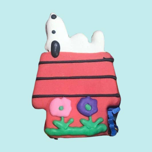 Snoopy with Flowers Dog Cookie for wholesale by Bakery Dog