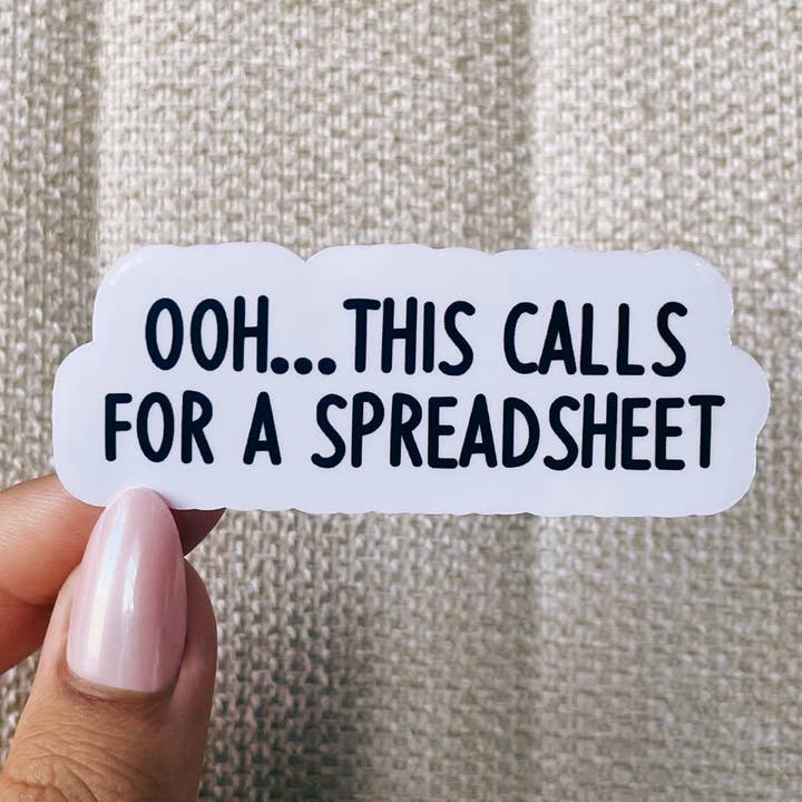 Oh, ça demande un autocollant sur une feuille de calcul pour la vente par Kaela Milan Design Co