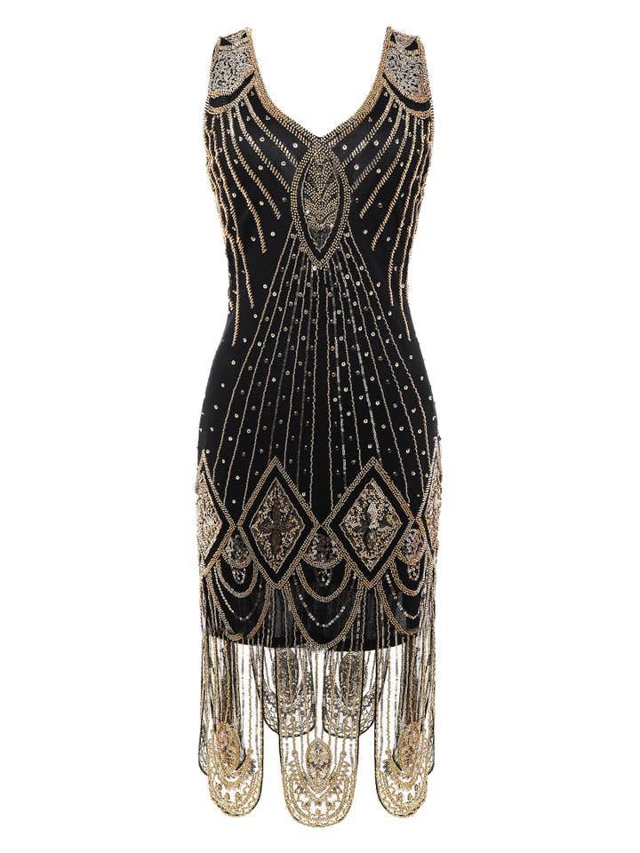 BABEYOND - Wholesale Dress - Women's - Zouzou Art Deco Flapper Dress10