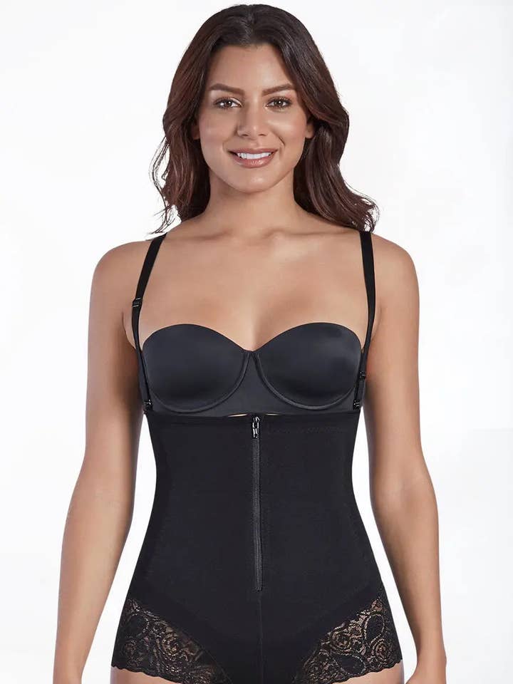 Curveez - Vente Sous-vêtements sculptants – femme - Body en dentelle taille basse0
