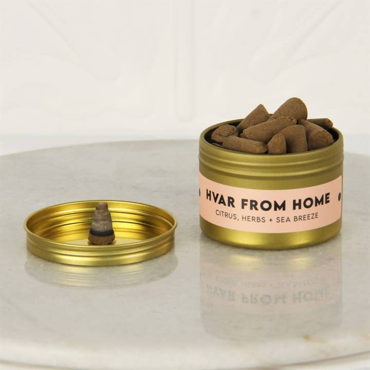 Hvar From Home Incense Cones for wholesale by Charleston & Harlow Candle Co.
