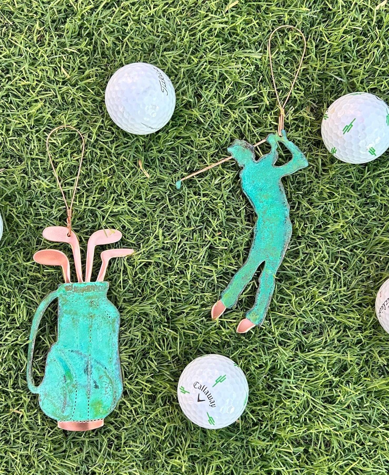 Dos Damas Designs - Wholesale Ornament - Golf Bag Copper Christmas Ornament6