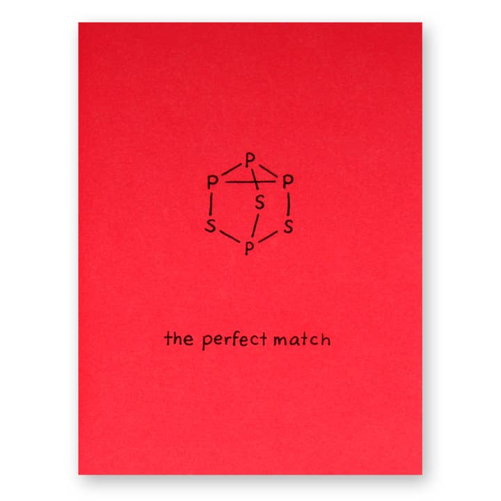 Carte de mariage Perfect Match | Carte de Saint-Valentin pour la vente par The Chemist Tree