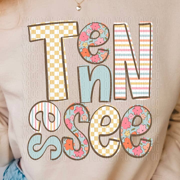 Doodle Loo Tennessee DTF Transfer for wholesale by K and M Designs