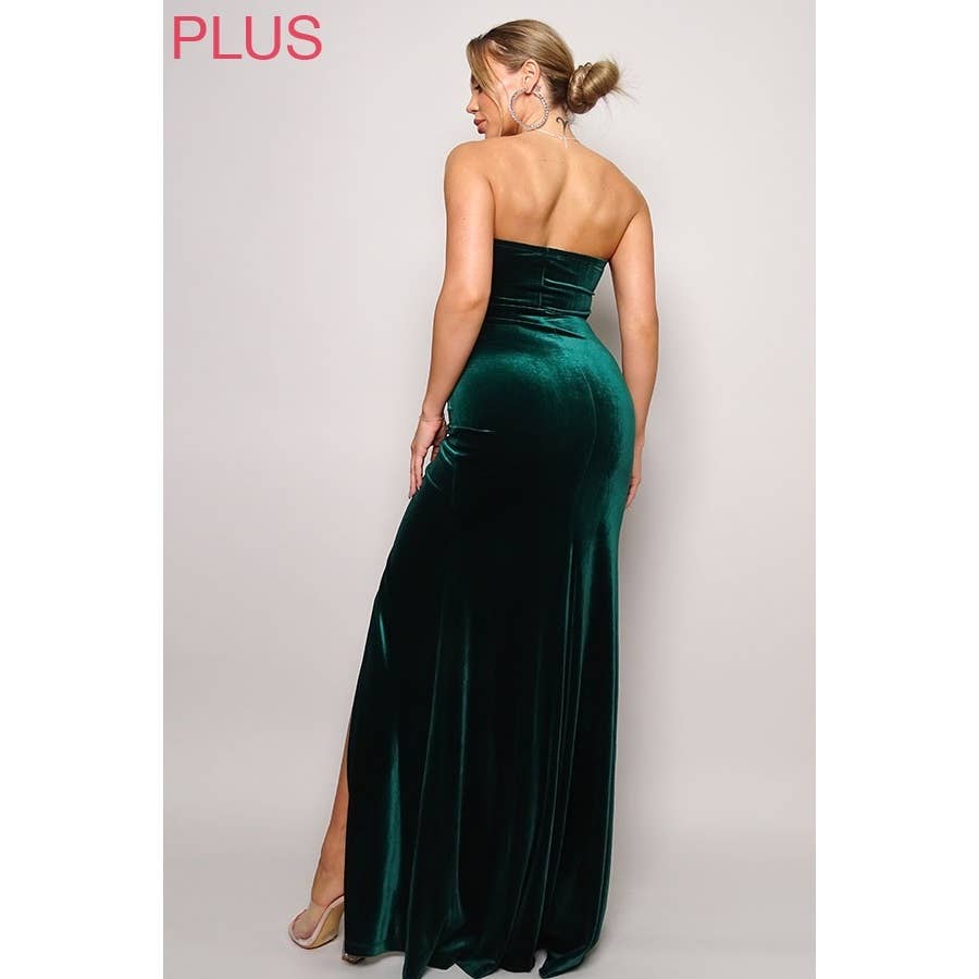 CEFIAN FASHION - Wholesale Gown - Women's - PLUS ALL YOURS SWEETHEART MAXI VELVET DRESS21