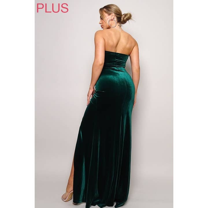 CEFIAN FASHION - Wholesale Gown - Women's - PLUS ALL YOURS SWEETHEART MAXI VELVET DRESS21