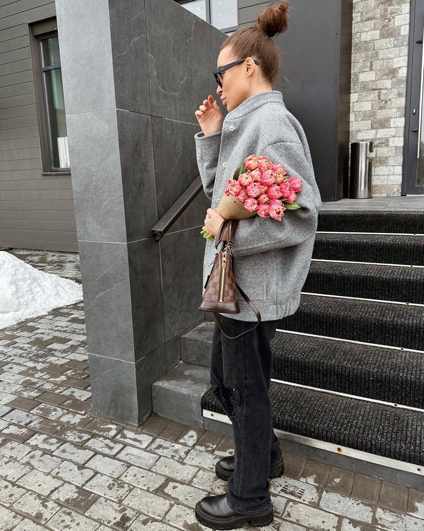 Marayn - Wholesale Coat - Women's - Gray Wool Coat Chic Modern Timeless Style6