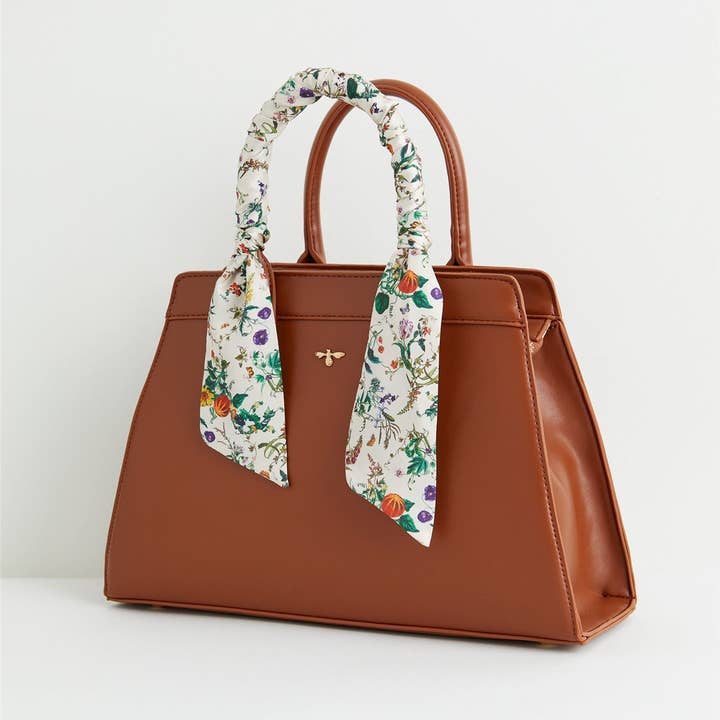 Fable England - Wholesale Top Handle Bag - Women's - Pumpkin Tan Tote Purse4