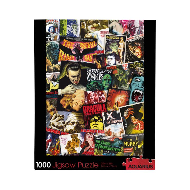 AQUARIUS, GAMAGO, ICUP, & ROCK SAWS by NMR Brands - Wholesale Puzzle - Adult - Hammer House of Horror 1000 Piece Jigsaw Puzzle