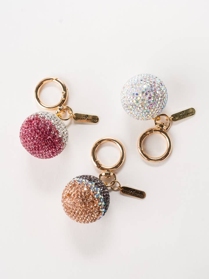 Crystal Ball Bag Charm for wholesale by Violet & Brooks