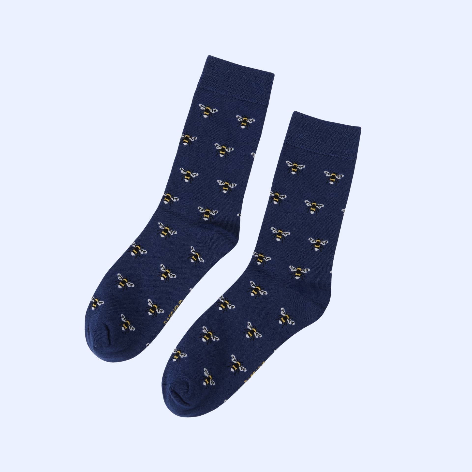 Bare Kind Socks - Vendita all'ingrosso Calzini - Unisex - Calzini con motivo ape piccolo | Calzini in bambù blu