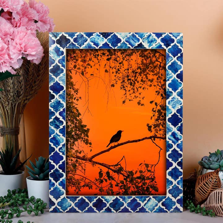 Handicrafts Home - Wholesale Picture Frame - 8.3x11.7 Moroccan Picture Frame Wall Decor, 5 Color