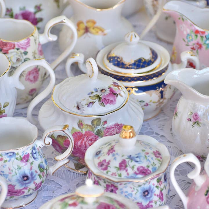 All Little Cute Things - Wholesale Coffee/Tea Cup - Mix and Match Sugar Bowl and Creamer Set