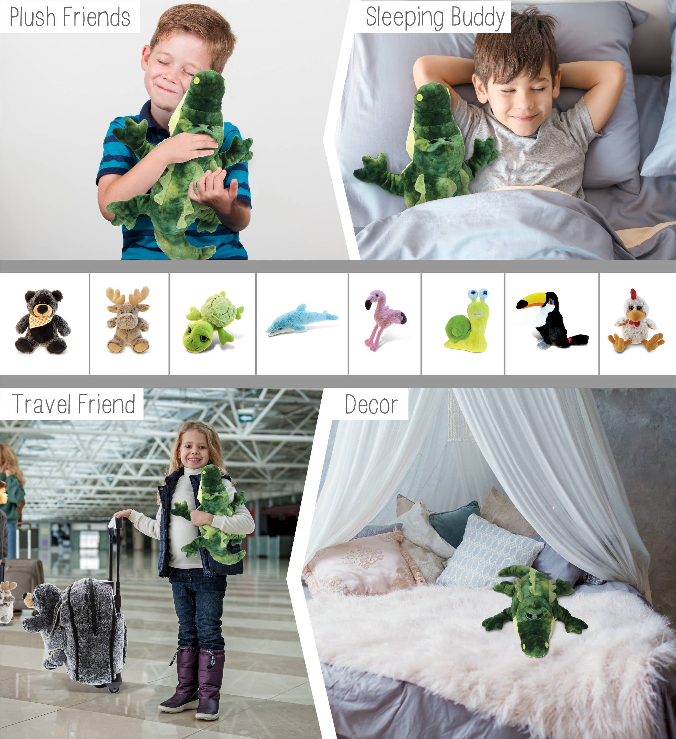 Cota Global – Engroshandel Plyslegetøj - Børn og baby – Super blød plys - Alligator3