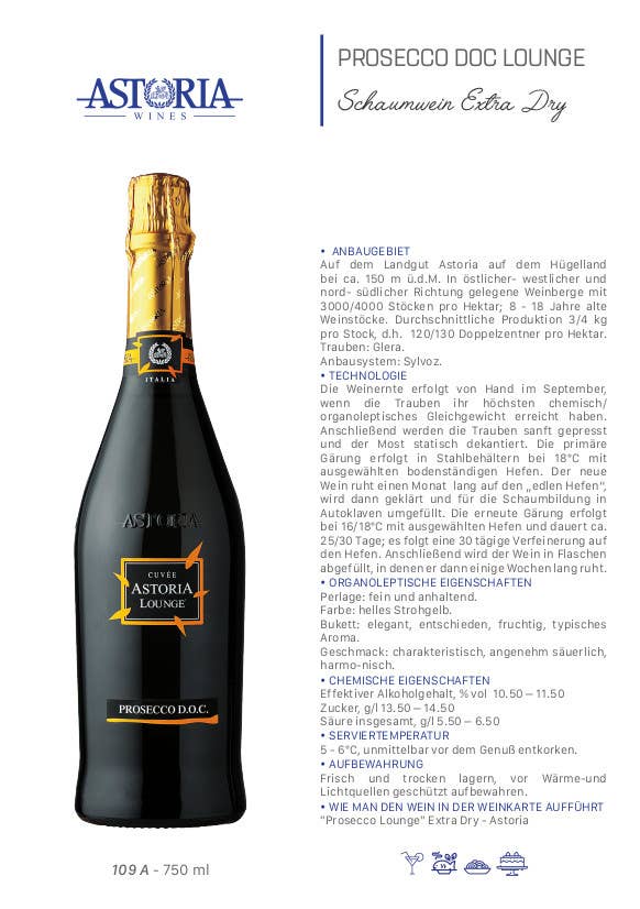 Metina SAS - Wholesale Champagne/Sparkling Wine - Cuvée Lounge Sparkling Brut Astoria It's Lounge Time! 75 cl.3