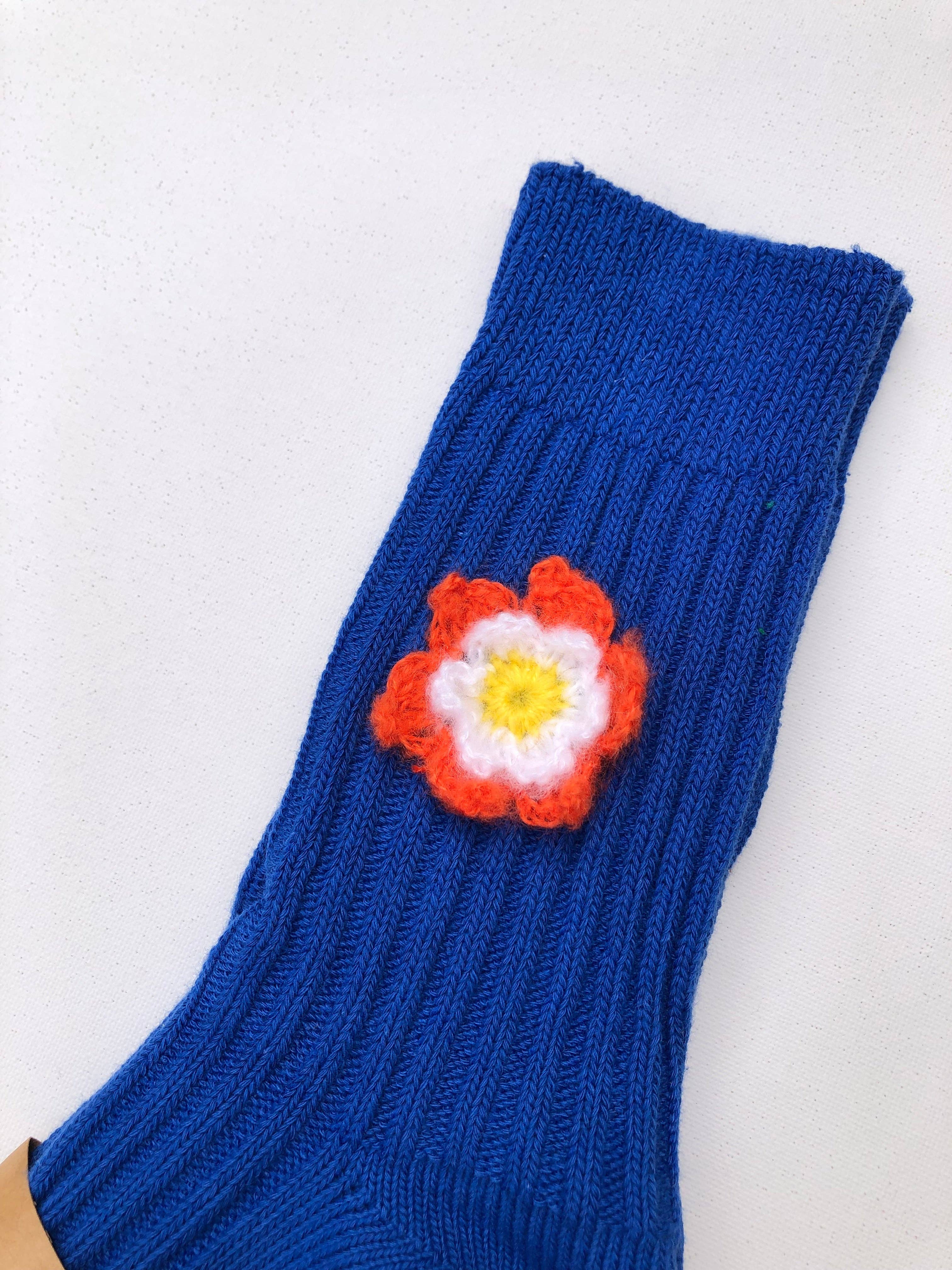 Billy Bamboo - Wholesale Socks - Women's - CROCHET DAFFODILS COTTON SOCKS0
