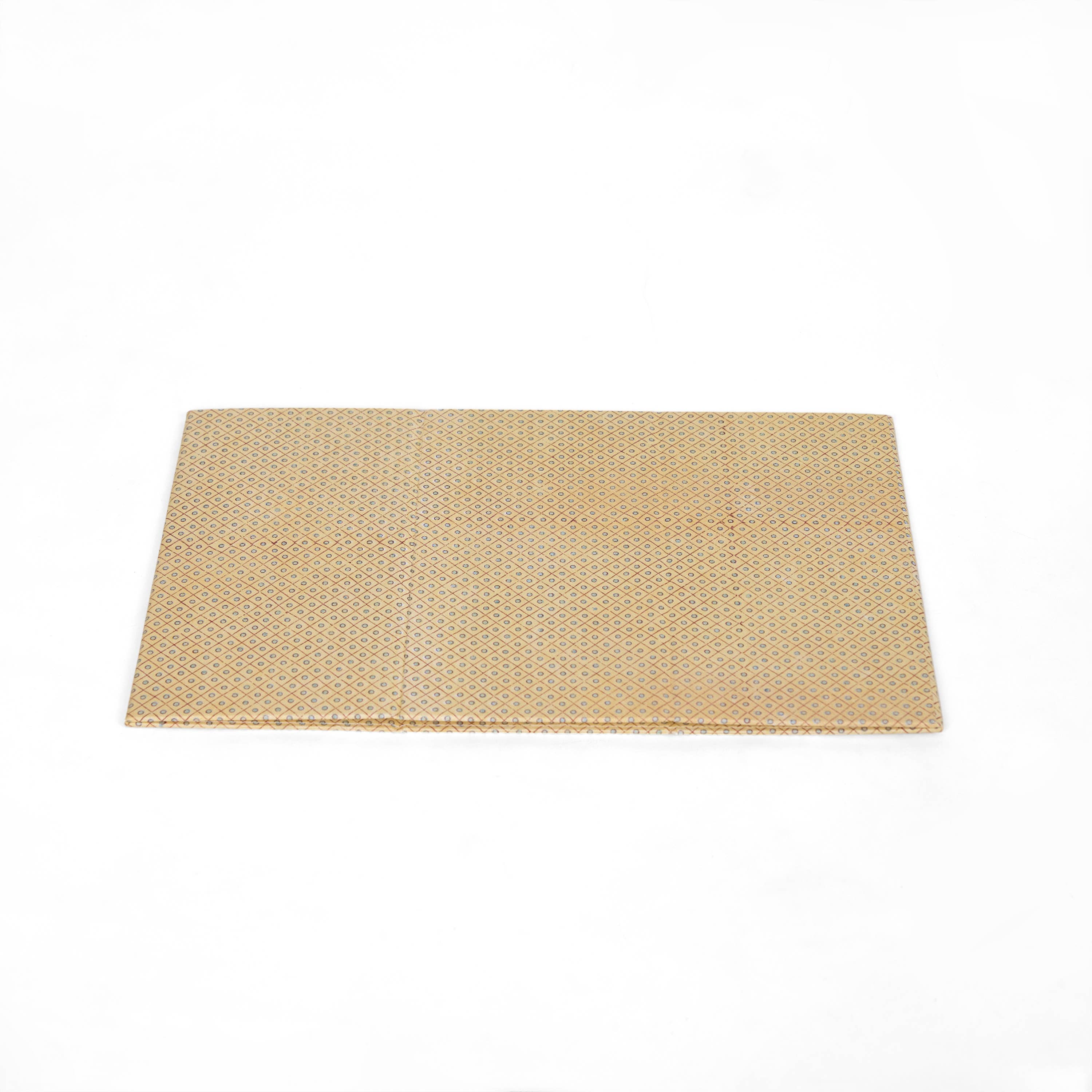 Craft Boat - Wholesale Basket - BLOCK PRINTED HEXAGON COLLAPSIBLE BASKET - DOT & GRID DESERT1