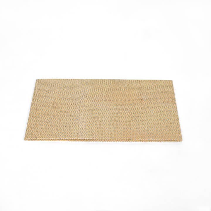 Craft Boat - Wholesale Basket - BLOCK PRINTED HEXAGON COLLAPSIBLE BASKET - DOT & GRID DESERT1