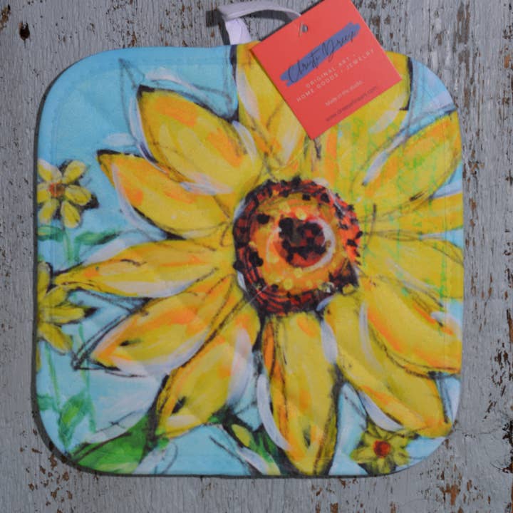 Hot Pad -Sunflower for wholesale by Dreese Fine Art