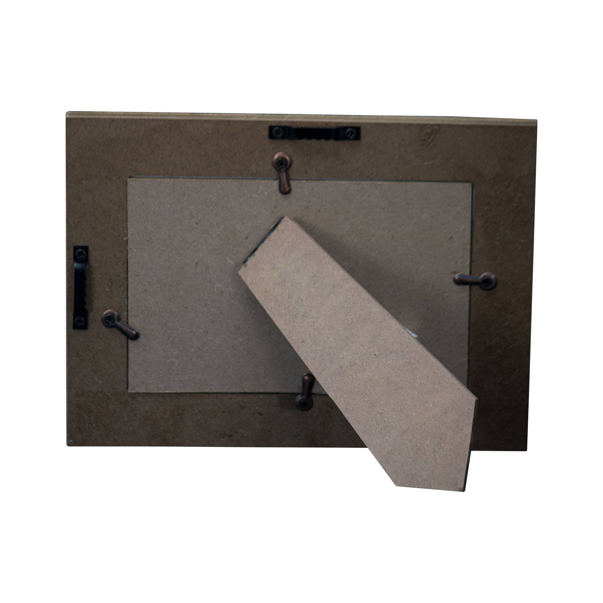 Foreside Home & Garden - Wholesale Picture Frame - Heartland 4x6 Photo Rustic Barn Wood White Picture Frame4