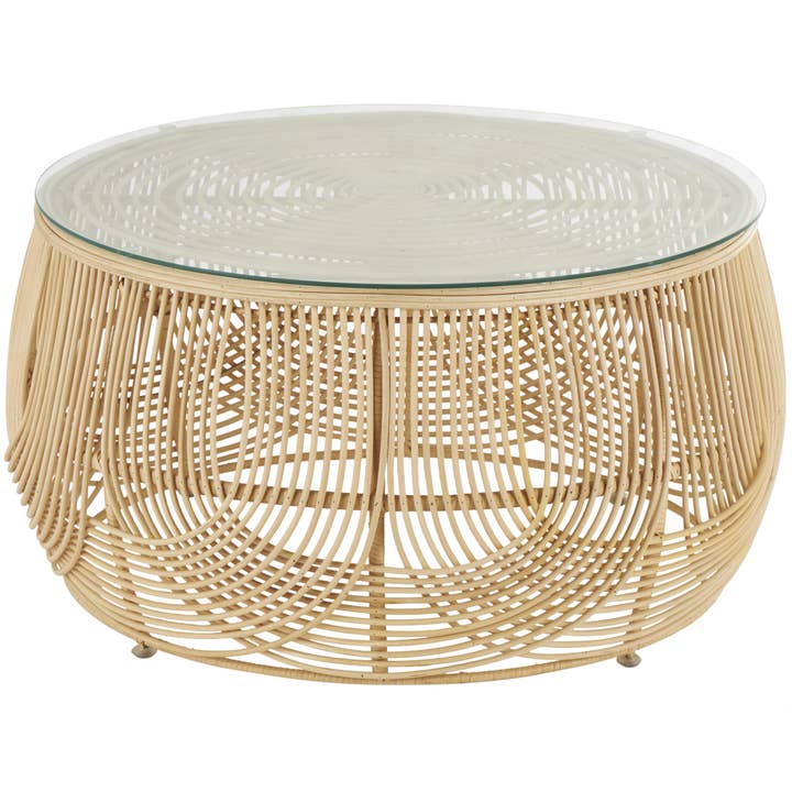 UMA Home Decor - Wholesale Coffee Table - Traditional Light Brown Rattan Coffee Table