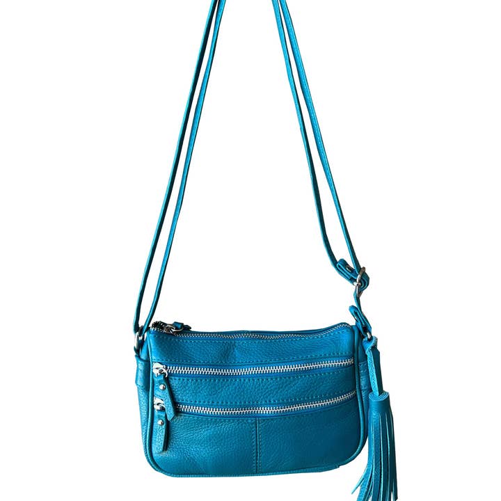 Roma Leathers, Inc. - Wholesale Crossbody Bag - Women's - RM509 cowhide leather crossbody shoulder bag10