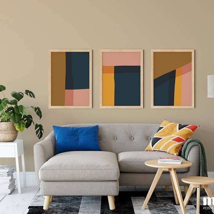 Abstract Shapes - Contemporary Art Print Set of 3 for wholesale by Sera/Lina