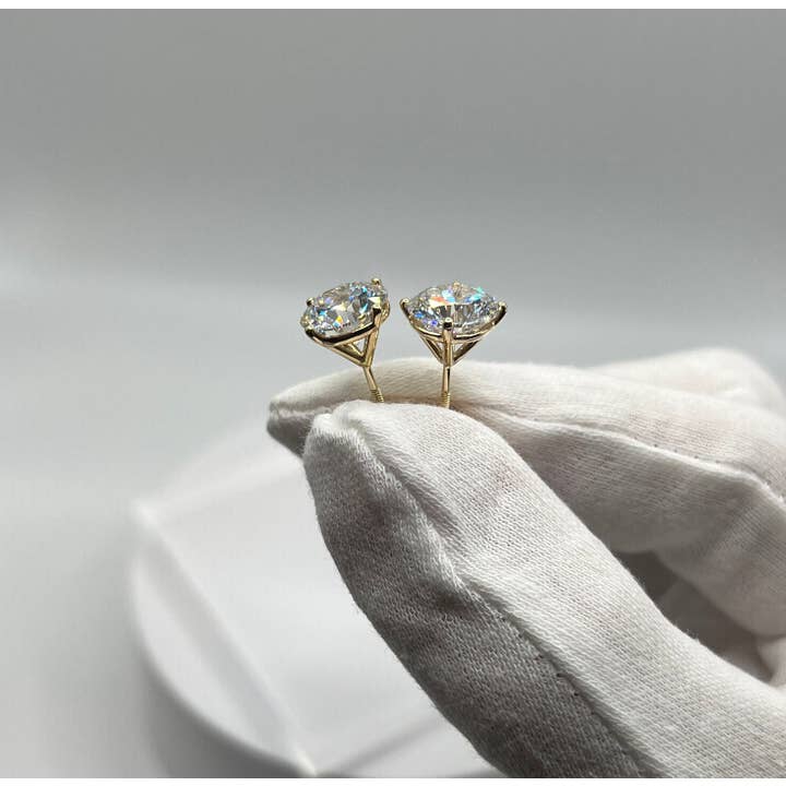 Elegant Jewels LLC - Vente Clous d'oreille - Boucles d'oreilles en or 14KT avec diamants ronds de laboratoire .5 CT3