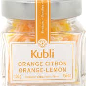 French Feast - Wholesale Hard Candy - Kubli · Orange-lemon hard candies, glass jar0