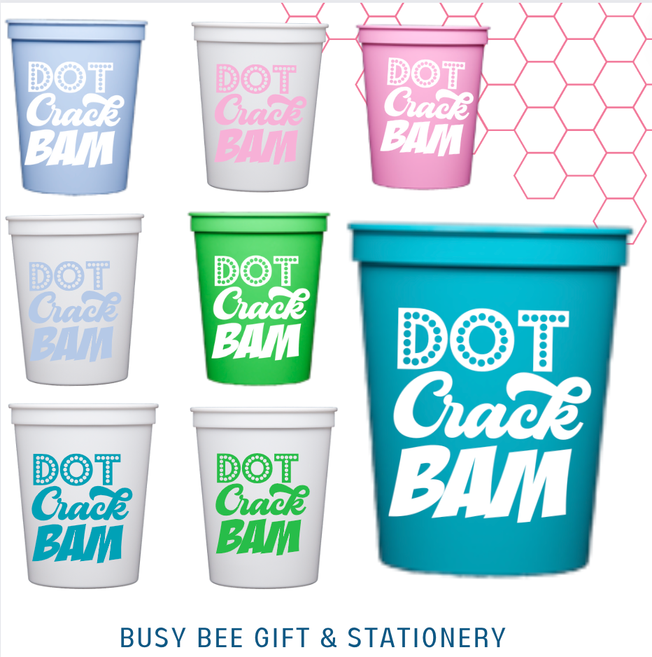 Busy Bee Gift - Wholesale Disposable Cup - Dot Crack Bam Mahjong Stadium Cups | Set of 80