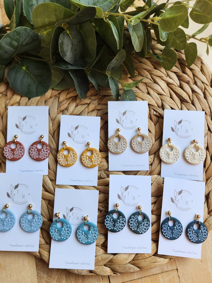 Elowyn| Argolas de barro boho por atacado de Twig & Rue boutique